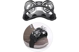 ZYHO Airlove Percussion Foot Tambourine with Stainless Steel Jingles Accompaniment for Guitar Drum Accessory Instrument