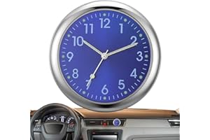 Fukamou Quartz Clock For Car, Small Analog Clock, Quartz Automotive Replacement Clocks, Stick Clock For Car Dashboard, Sticky For Vehicle Automotive