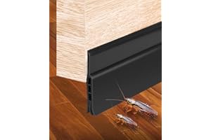 E-SMARTER Draught Excluder for Bottom of Door, Draft Excluder for Doors, Strong Adhesive Door Draft Stopper, Soundproof Door Draught Excluder, 39 Inch Door Draft Excluder, Door Seal Strip, Black