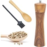 Wooden Pepper Mill &ndash; Salt and Pepper Mill with Ceramic Mechanism, Gift Idea for Connoisseurs, Wooden Spice Mill with Filling