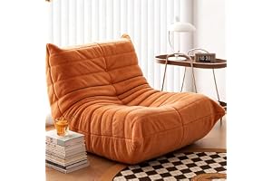 Fucxeoy Togo kaminfåtölj, hörnsittsäckar, bekväm Lazy golvsoffa, loungefåtöljsoffa i skum med ergonomisk design, för vardagsr