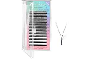 NAGARAKU 5 Boîtes YY Pestañas Y Lash Abanicos Prefabricados 4D Volumen Ruso Cruz YY Pestañas Tejidas a Mano Forma Y Eyelash Extension Wispy Cluster Negro Mate 12 Filas(0.07 D Curl 9 10 11 12 13mm）