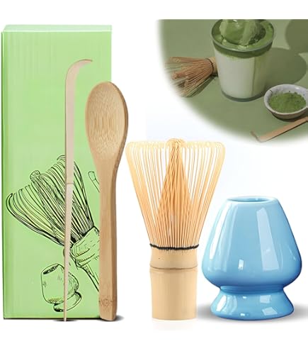 Set Da Tè Matcha Originale Giapponese - 3 Pezzi: Frusta, Cucchiaio E Pala - Per Cerimonia Del Tè Verde - Foto 7