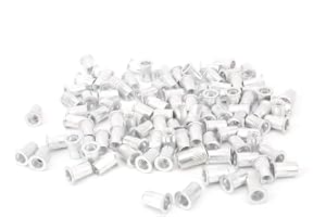 100 st M6 Dra nit för aluminiumhuvudmutterar, vertikala fästnitar för metallplattor, lämpliga för aluminium- och zinkbelagda