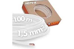 Lapp 4520051 - Cavo singolo in PVC, 100 m, H07V-K, 1,5 mm², colore: Bianco