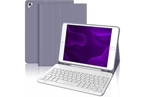 Occtingkind Cover per iPad 6 Generazione con Tastiera Bluetooth, Custodia per iPad 5/6 (2017/2018), Air 1/2, Cover con Magnetica Staccabile Bluetooth Keyboard, Italiano Layout, USB-C, Viola