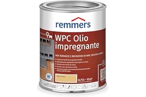 Remmers Olio di impregnazione WPC incolore, 0,75 litri, olio a base di solvente per WPC all'interno e all'esterno, per terrazze, recinzioni o mobili da giardino di WPC, Resysta e bambù