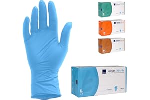 ABENA Nitrilhandschuhe L, 200 Stück – Einmalhandschuhe Blau, handschuhe einweg, puderfreie & latexfreie – Einweghandschuhe in S, M, L & XL verfügbar