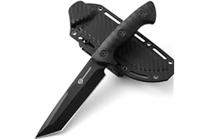 Nóż survivalowy DRACHENADER Fulltang Tanto ze stali o grubości 5 mm Nóż outdoorowy Jgad XR-B01-FT z plastikową pochwą