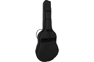 MSA GITARRENTASCHE FÜR KONZERTGITARREN - RUCKSACKGARNITUR - SCHWARZ - 450 NYLONSTOFF - REIßVERSCHLUSS - VERS.GRÖßEN + GITARRENGURT (Tasche 76 für 3/4 Gitarren)
