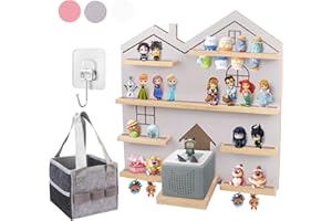 Givilio Großes Tonie-Regal für Toniebox – Toniebox-Aufbewahrung für All Ihre Tonie-Accessoires, Toniebox-Figuren und Toniebox-Figuren, Display-Kollektion, Display-Puppen (grau)
