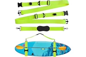 SENBALER Adjustable SUP Shoulder Strap,Carrier Carrying Strap for Kayak,Paddle Board,Surfboard with Padded Shoulder Sling,Paddle Carrier,Metal Accessories