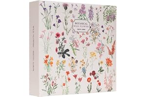GRUPO ERIK Album fotos Botanical Wild Flowes - Album flores 10x15cm con 200 bolsillos - Album de tapa dura 22,5x22 cm
