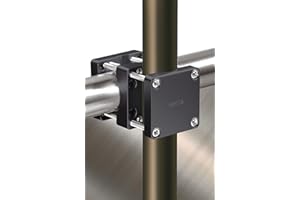 4smile Sonnenschirmhalter Balkongeländer – Aluminium Sonnenschirm Balkon Halterung - Schirmhalterung SunnySquare, stabiles Universaltalent, hält jeden Balkonschirm, schwarz