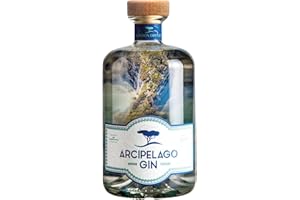 Arcipelago | Gin Italiano da 700ml Vol 42% - Distillato Premium con 7 Botaniche - Sapore con Note di Limone dell’Elba ed Elicriso di Capraia - Ideale per Gin Tonic e Cocktail – Made in Italy 100%