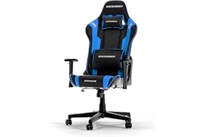 DXRacer PRINCE L Nero & Blu PVC Pelle La Sedia da Gaming Originale
