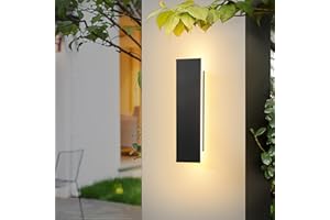YUEEU 20CM Applique da Parete Esterno LED Nero impermeabile Ip65 Moderne Lampada Parete Interno Luci per Portico Esterno Villa Wall Light 3000k Scala Corridoio Luce Wall Lamp