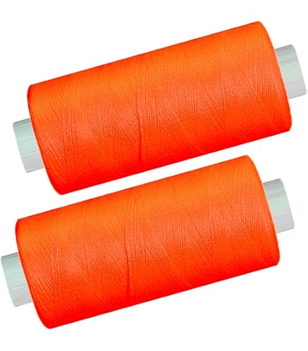 Filo Da Cucire Giallo Neon - 2 Bobine Da 500m In Poliestere - Foto 7