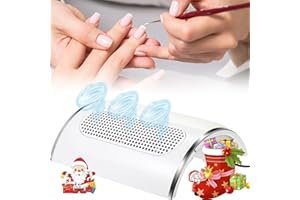 Hombasing Nagel Staubsauger, Professioneller Nagelstaubabsauger 80W, Nagel Staubabsaugung Maniküre Reinigung Ausrüstung mit 2 Lüfter und 2 Staub Taschen für Nagelstudio/Salon/Persönlich Maniküre