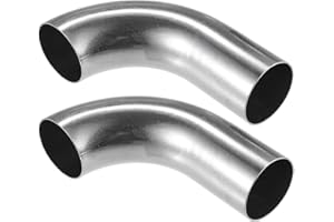 A ABSOPRO 2 pcs Coudre Coude Tuyau Tube, 1.50" OD 90° DIY Échappement Tuyau pour Voiture