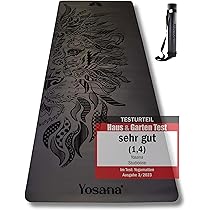 Enssy Yogamatte 183x68cm - Rutschfest PU & Naturkautschuk