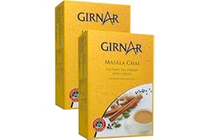 Girnar Masala Chai 10 Single Serve Sachets Tea Bags (Pack of 2) – Instant Tea Premix With Spices - Made With Natural Black Tea Extract And A Mixture Of Aromatic Indian Spices