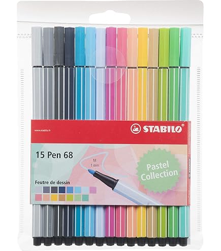 STABILO Fasermaler Pen 68 Etui Mit 10 Farben – Ideal Für Schule, Büro & Kreativprojekte