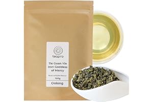 Teapro Premium Tie Guan Yin Oolong 100g | Iron Goddess of Mercy Loose Leaf Tea | Tieguanyin Ti Kuan Yin