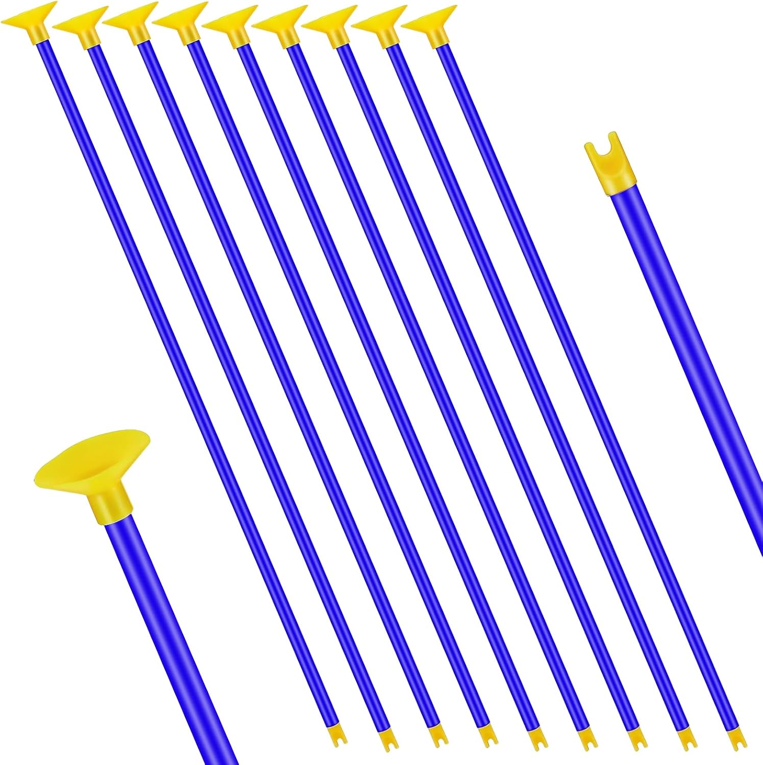 GZqiancang 20PCS Flechas de Repuesto,42 cm Unisexo Flechas Ventosa,Flechas de Ventosa de Repuesto,Arco de Juguete para Uso Interior y Exterior(Azul)