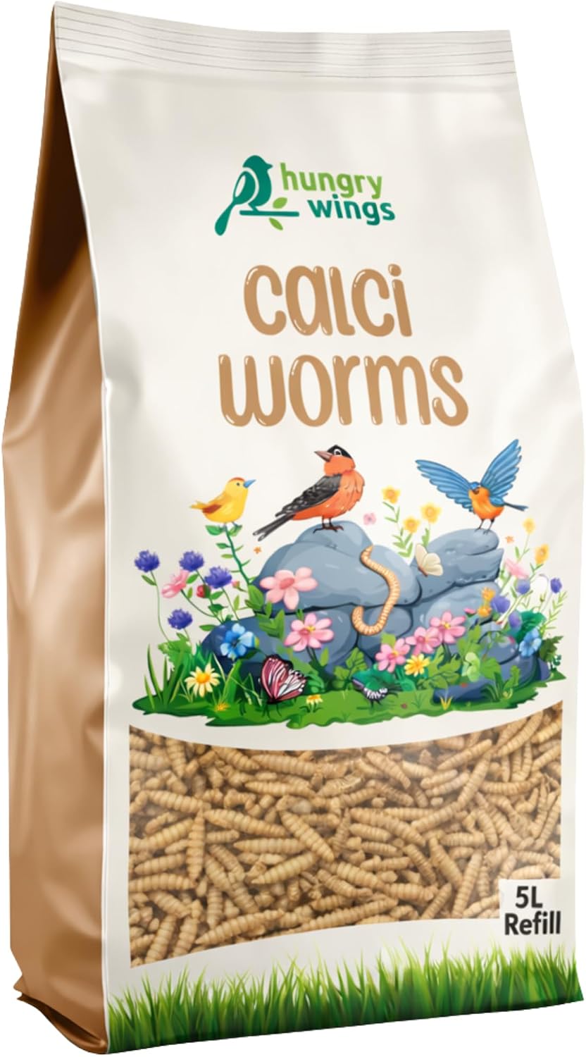 Premium Wild Bird Food 5L Refill, (5L Bag, Calci Worms)