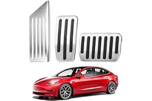 Arcoche Pédale De Repose-Pieds Tesla Modèle 3, Accessoires Pour Modèle 3, Remplacement De Voiture Antidérapant (Pédale De Repose-Pieds En Acier Inoxydable)