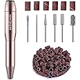 MELODYSUSIE Sheen Electric Nail Files for Beginners, 20000RPM Nail Drill for Acrylic Nails, Compact Electric Nail Drill Machine Manicure Pedicure Set, UK Plug Electronic equipmentn, Gold