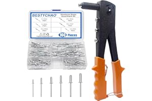 BESTYCHAO Nietenzange Set, Popnietenzange und 160-teiliges Blindniet-Sortiment für Automobil, Medizin, Eisenbahn