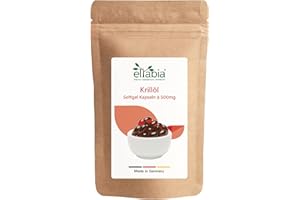 ELTABIA Krillöl Kapseln 100 Stk. | Hochdosiert 1.500mg Tagesdosis | Premium Krill Öl Reich an Astaxanthin, Omega 3,6 und 9 Fettsäuren