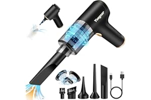 Yeegnar Handstaubsauger, 6000PA Akkusauger mit Zubehör, Auto Staubsauger, Leichter Handstaubsauger mit USB-C Schnellladung für Auto & Haus