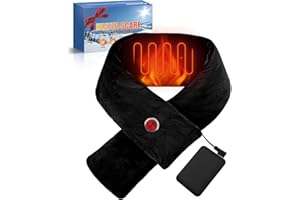 Evolpor Neck Scarf with 5000mAh Power Bank Features 3 Adjustable Heat Levels Up to 8 Hours of Use Rechargeable Heating Scarf for Motorcycling Camping Cycling Outdoor Activities Women & Men