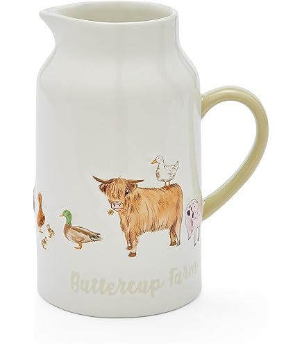 Beurrier De Ferme Britannique Cooksmart - Grès Gaufré, Motif Poule, Lave-vaisselle Et Micro-ondes Safe - Style Rustique Décoration Cuisine