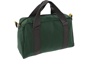 LUQEEG Torba na Narzędzia z Szerokimi Ustami, Płócienna Torba na Narzędzia Torba do Przechowywania o Dużej Pojemności, Wodoodporna, Idealna do Stolarki Samochodowej(30cm/12in)