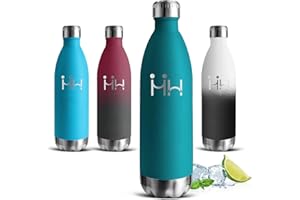 MUJIGAGA Botella Agua Acero Inoxidable, Botella Termica 1 litro, A Prueba de Fugas, Botellas de Agua Deportiva, sin BPA, Aislamiento al Vacío, Cantimplora para Senderismo, Cámping, Gimnasio