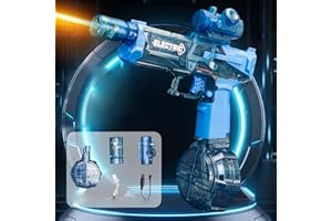 CHENRI Ultimate Battle Blaster Long Range Motorized Water Gun with Interactive Lighting, Electric Water Guns, Automatic Water Pistols, Powerful Water Blaster Pistols, Summer Water Toy for Pool Beach (Blue)