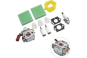Floweringbeter Kit de carburador para desbrozadora Homelite B25C BC2500R D725CD D825SB F2020 F3040 F3050 con filtros de aire, copas de aceite, juntas y filtros de combustible