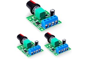 ROMANVIC Potentiometer,PWM Niederspannungs Motordrehzahlregler DC 1.8V 3V 5V 6V 12V 2A 1803B 1803BK Einstellbarer Treiberschalter mit Drehzahlregler 3 Stück