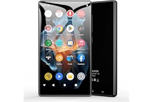 DIOFOX 5.0" 80 GB Lettore MP3 Bluetooth WiFi, Touch Screen completo, HiFi Lettore musicale con Spotify, Audible, Lettore MP3 bambini, Supporto fino a 512 GB Scheda