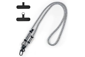 xiaowanwan Handykette Universal,Verstellbar Handyband zum Umhängen,Handy Umhängeband,Handykette Ohne Hülle,Abnehmbare Lanyard Handy (Schwarzes und Weißes Muster)