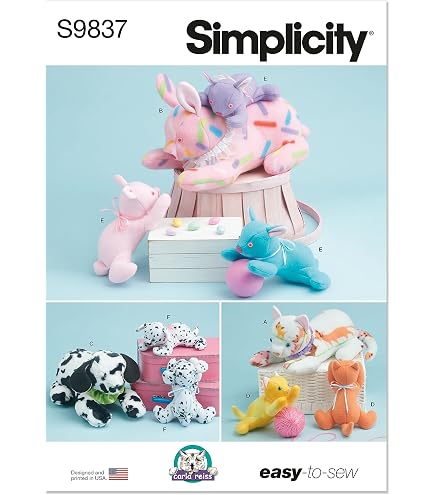 Patron De Couture SS3054OS Peluche 'Bugs' - Taille Unique - Pour Créer Araignées, Coccinelles, Coléoptères