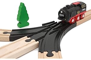 Locorico - Aiguillage Amovible pour Train en Bois Compatible Brio (3 Voies)