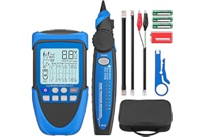 YGiTK Kabel Tester mit PoE | Multifunktions Netzwerkkabel-Tester RJ45/RJ11 mit LCD | Kabel CAT5 CAT5e CAT6 Cat7 Cat8 Draht Tester
