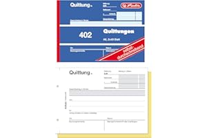 KIDSNADO Herlitz Quittungsblock A6 402 2x40 Blatt, selbstdurchschreibend (4er Pack)