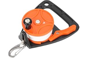 FOLOSAFENAR Diving Reel ,Multi Purpose Aluminum Alloy Finger Reel ,With Large Reel Handle ,for Cave Diving ,Snorkeling ,Kayaking ,etc
