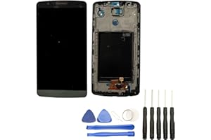 Visiodirect® Ecran Complet: Vitre Tactile + LCD sur châssis Compatible avec LG G3 D855 Taille 5.5" Noir + Kit Outils